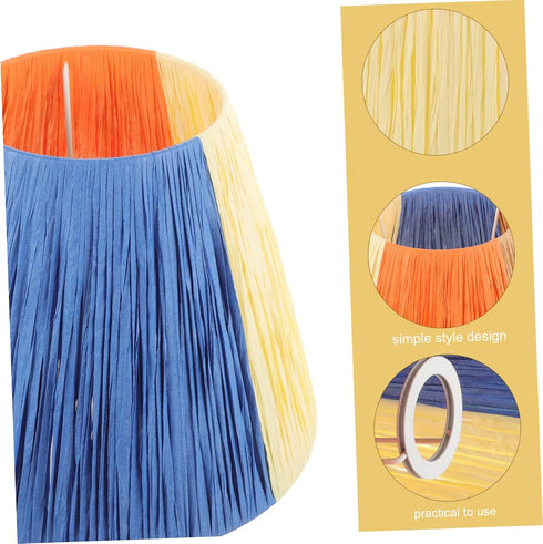 STOBOK Elegant Paper Lampshade for Table Floor Lamps Modern Design Pleated Pendant Light Cover Versatile Use Bedroom