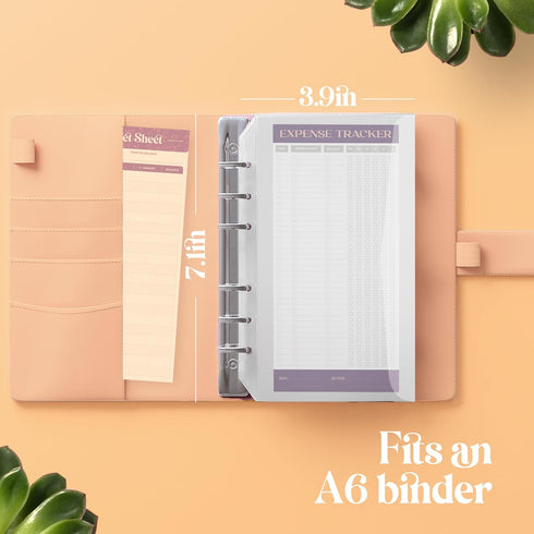 SOUL MAMA A6 Envelopes for Budget Binder, 10 Pcs Flapper Envelopes with Stickers, Waterproof