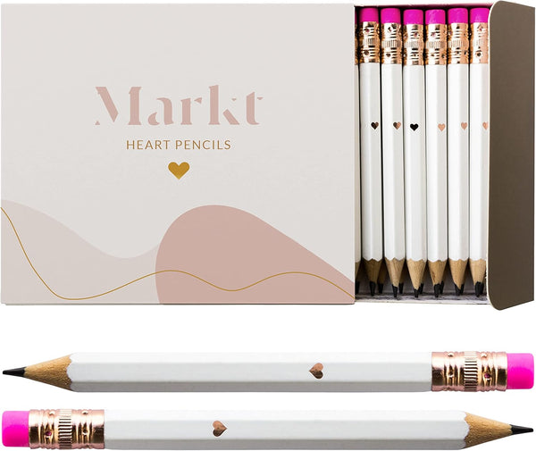 Mini Golf Pencils with Erasers - Pre-Sharpened Small Pens for Wedding Favors & Game Winner Gifts