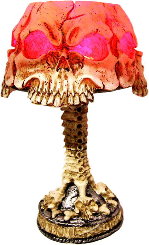 Color Changing LED Table Lamp - Day of The Dead Skull Faces Mini Figurine