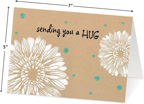Current Kraft Thinking of You Friendship Greeting Card Set - Value Pack of 20 Cards, 5 Designs, 5" x 7"