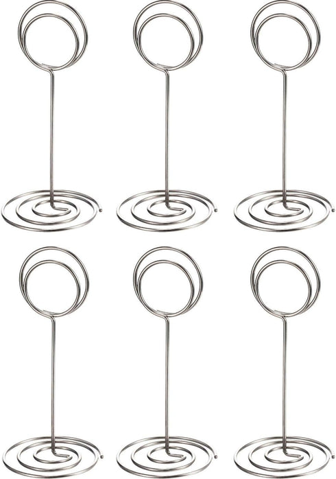 TecUnite 24 Pack Table Number Holder - 3.35 Inch Place Card Wire Photo Holder Clips for Wedding Reception