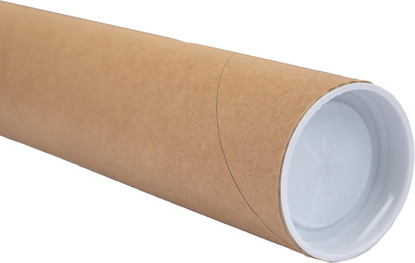 MagicWater Supply Mailing Tube - 2 in x 15 in - Kraft - 1 Pack for Shipping and Storage of Crafts, Posters, Documents