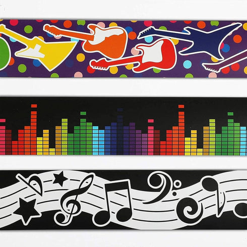 Bulletin Board Borders for Classroom, Musical Designs (6 Designs, 78 Pieces)