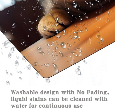 Cute Cat Square Mouse Pads, Non-Slip Rubber Base, Small Office Computer Mousepad for Desk Laptop