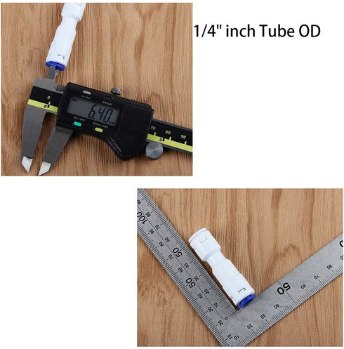 1/4" One Way Check Valve for Reverse Osmosis Water Filter, NSF Certified Plastic Quick Connect Fittings (6 pcs)