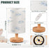 Bolaz Small Table Lamp for Bedroom Blue Small Floral Pattern Table Lamp Nightstand Lamp for Livingroom Office Reading