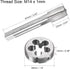 uxcell M14 x 1mm Metric Tap and Die Set, Machine Thread Screw Tap with Round Threading Die, Tap & Die Kit for Nut Screw Bolt Thread Repair