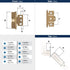 PK3175TBCZ 3/4 (19 mm) Inset Amerock | Cabinet Hinge | in. Door Thickness | Full | Full Wrap | Ball Tip | Champagne