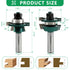 Set 1/2 Inch Knoweasy Shaker Style Rail and Stile Router Bit with Shank, Professional Carbide Tongue and Groove Cutters