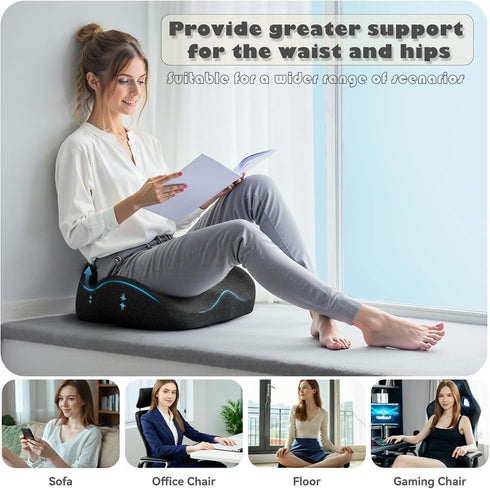 Tailbone CXC Seat Cushions for Office Chairs Recovery Memory Foam, Seat Cushion for Desk Chair, Car, Wheelchair, Hip