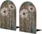 HOYYU Rustic s Wooden Bookends Decorative Shabby Sunflower Book Ends for Shelves Heavy