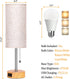 3-Color Bulb Dott Arts Table Lamp for Bedroom, Bedside Lamps with Pull Chain, Bedroom Table Lamps for Nightstand,AC
