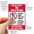 SmartSign No Soliciting Stickers, Pack of 3, One 3.75"x5.5" & Two 2.75"x4", No Excuses No Exceptions, Made in USA