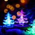 Glooglitter 8 7 Pcs LED Christmas Table Lights Lighted Tabletop Lights with USB Changing Colors Mini Christmas Tree