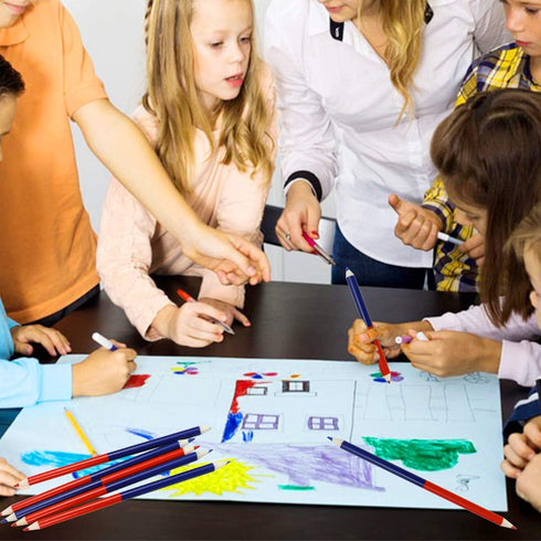 Checking Pencils, Red and Blue Erasable Pencils, Pre-Sharpened #2 HB for Grading (24 Pieces)