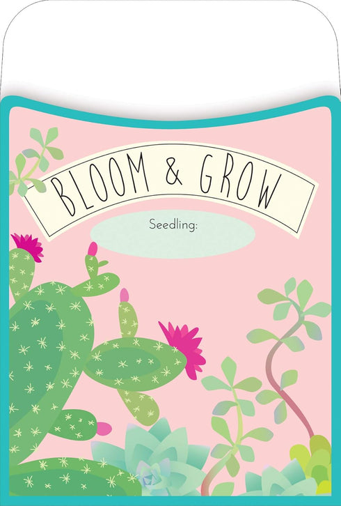 Barker Creek Peel & Stick Library Pockets, Petals & Prickles, 3 Designs for Library, Index, and Recipe Cards