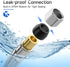 JUWO 16" Faucet Supply Line Extension - 3/8" x 3/8" Comp Stainless Steel Hose Connector for Large Sink