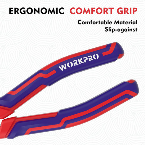 WORKPRO 6 Wire Cutters Heavy Duty CRV Steel, Diagonal Pliers for Cutting Wires, Comfort Grip Handle
