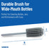 16 Inches, SPARTA Scrub Brush Bottle Brush, Dishwasher Safe Brush with Hanging Hole for Cleaning, Plastic, Gray