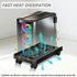 Hmfmdy PC Stand, Mobile CPU Stand for Floor, Adjustable CPU Rolling Stand, Under Desk Computer Tower Stand, Computer