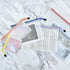 Vuzvuv 34pcs Mesh Zipper Pouch Set - 8 Sizes Plastic Document Pouch with Label Stickers, 8 Colors Waterproof for File,