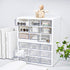 FODIENS Desk Storage Organizer with 9 Drawers, Stackable Craft Drawer Cabinet, Clear Box Caddy for Makeup Jewelry Office