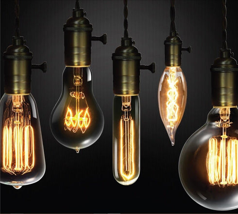 01321 60W S60 Bulb, E26 220 2200 3000 Globe Electric Vintage Edison Squirrel Cage Light Warm Incandescent, Tungsten