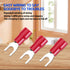 V TELESKY 300Pcs Insulated U-Type Terminal Wire Connector, Red Fork 22-16 Gauge Quick Disconnect Electrical Crimp