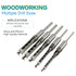 6pcs Square Hole Mortise Chisel Drill Bit Tools, 5/8" 9/16" 1/2" 3/8" 5/16" 1/4" for Precise Woodworking Applications
