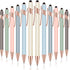Tenare 12 Pieces 1.0 mm Black Ink Metal Ballpoint Pen with Stylus Tip, 2 in 1 Stylus Ballpoint Pen (Morandi Color)