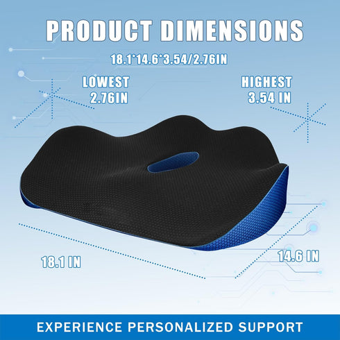 Tailbone Seat Cushion for Pain Relief, Memory Foam Seat Chair Cushion, Cushions Pad Pillow for Office, Car Seat