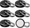 LOVIMAG Magnetic Hooks, 150LBS Strong Heavy Duty Black Swivel Hooks for Refrigerator, Kitchen, and Grill (6 Pack)