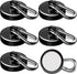 LOVIMAG Magnetic Hooks, 150LBS Strong Heavy Duty Black Swivel Hooks for Refrigerator, Kitchen, and Grill (6 Pack)