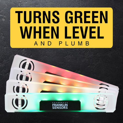 12-inch 2 Franklin Sensors Light Level, Turns Green When Level, Digital/Electronic, Magnetic Torpedo Leveler, Vertical
