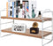 PowerKing Desk Shelf Organizer, 2-Tier Desktop Shelves with Wood Board, Adjustable Bookshelf Storage