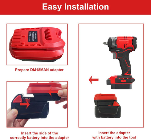 V20 Adapter for Craftsman 20V Cordless Tools, for Dewalt 20V 60V and Milwaukee 18V M18 Battery Conversion