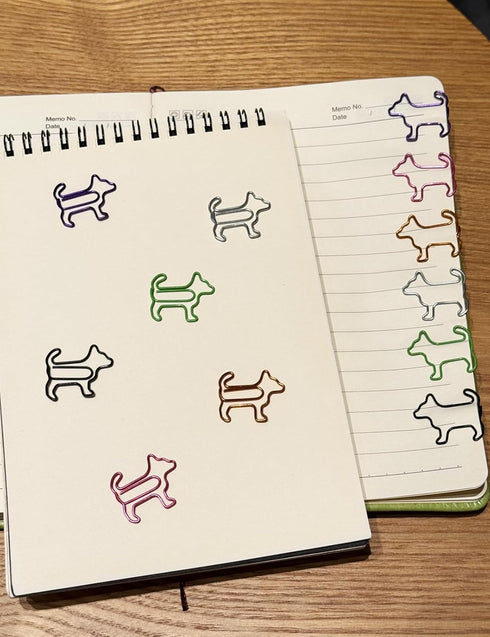 Cute Dog Shaped Paper Clips, 60 PCS, Assorted Colors, Fun Office Gifts