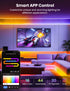 YULINKCO 16.4ft 44 RGB+IC LED Strip Light, Smart LED Light for Bedroom, Bluetooth APP Control, Color Changing LED Strip