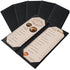 Menu Covers 4.25" x 11" 5 Pack 2 View Black PU Leather