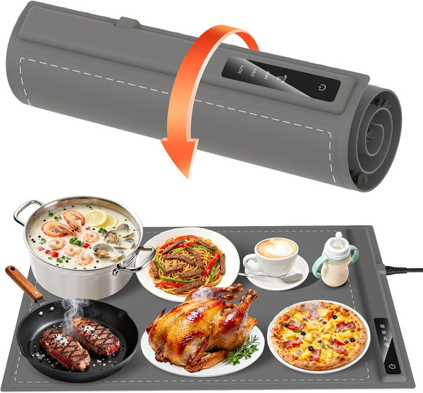 Food Warming Mat - Fast & Full Surface Heating, Silicone Heat Pad