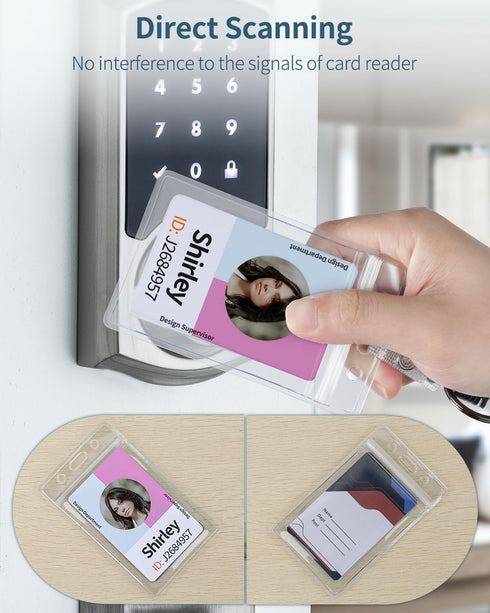 Pawfly 12 Pack Heavy Duty Waterproof Clear Card Sleeve Case Cover for ID Badge, Key Card, Driver’s License, Credit Card
