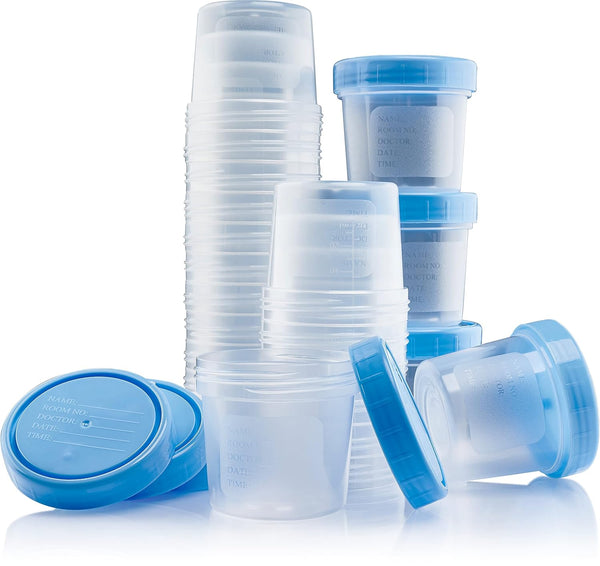 Caremax Supply 25 4oz Specimen Cups with Lids, Leak Proof, High Quality Latex Free Polypropylene Plastic, Non-Sterile