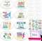 Beupy 32Pcs Runner Bib Clips with 32 Sheets DIY Stickers Reusable, Easy to