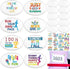 Beupy 32Pcs Runner Bib Clips with 32 Sheets DIY Stickers Reusable, Easy to