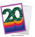 The Best Card Company Jumbo for 20th Milestone Anniversary, 8.5 x 11, Big 20 Years of Marriage
