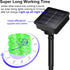 YAOZHOU Green Solar Fairy String Lights, 2 Pack 100LED, IP67 Waterproof for Outdoor Decorations