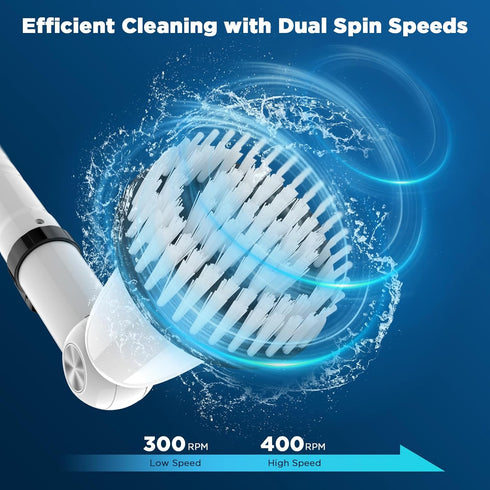 4 Electric Spin Scrubber, Upgraded Bathroom Cleaner, Power Shower Cleaning Brush with Extendable Handle & Brush Heads