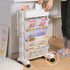 Walfront Movable Bookshelf Cart, Rotatable Removable Plastic Multifunctional Rolling Cart with Wheels (5 Layer)