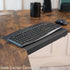 VIVO Clamp-on 17 inch Corner Desk Connector Platform for L-Shaped Workstations, Black
